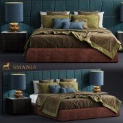Leather bed Colorado Smania