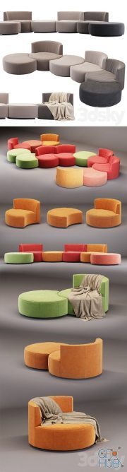 Modular sofa Mussi Italy Sedutalonga