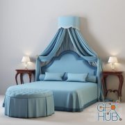 Classic bed with canopy
