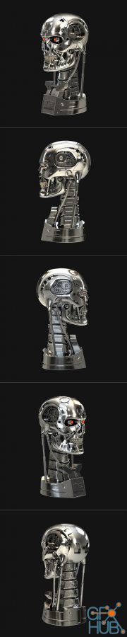 Terminator T-800 Skull Bust V2 – 3D Print