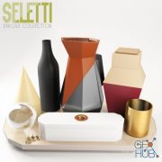 Set of desk-organizing objects by Seletti