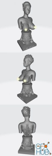 Female Sci-Fi Bust – 3D Print