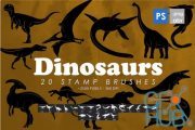 Envato – 22 Dinosaurs Photoshop Stamp Brushes