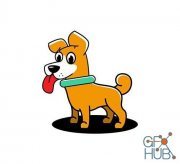 Cute dog logo design stock vectors (EPS)