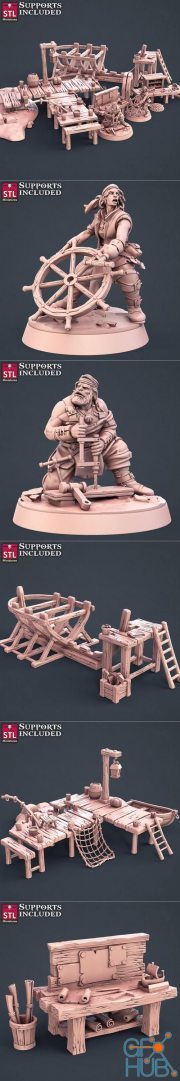 STL Miniatures - Boat Builder Set – 3D Print