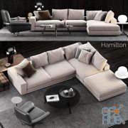 Hamilton Sofa 5 by Minotti (max, obj)