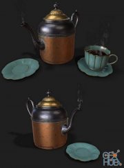 Antique Copper Teapot PBR