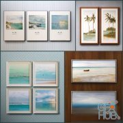 The picture in the frame 11 Pieces (Collection 35) Sea theme (max, fbx)