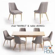 Boras table with Marble chair