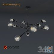 Sonneman Lighting Orb 10-Light Radial Pendant