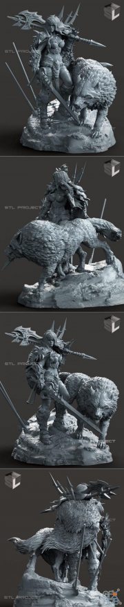 Barbarian and the Wolf – 3D Print