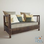 Simple sofa with pillows
