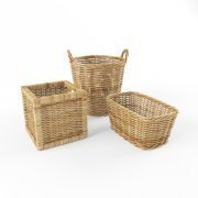 Light vine wicker baskets
