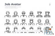 30 Job Avatar Icons – Outliner (EPS)