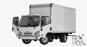 Box Truck Isuzu NPR 2018 Rigged