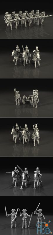 7 Years War French army – 3D Print