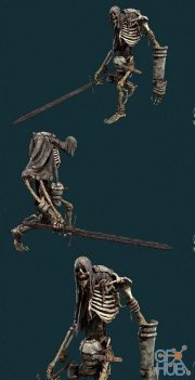 Ancient Skeleton Warrior PBR