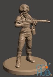 Modern warrior female v.1 – 3D Print