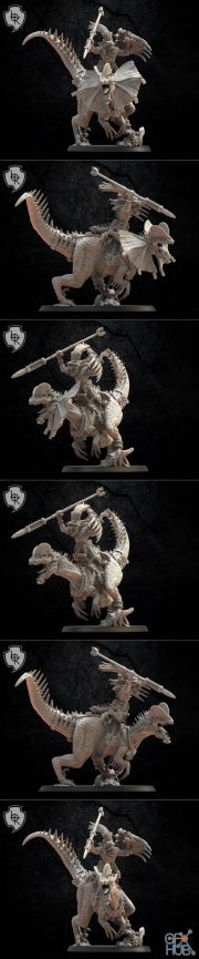 Saurian General on Dilophosaurus – 3D Print