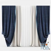 Curtains classic blue (Vray)