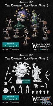 Warploque Miniatures - Dungeon All-Stars Part 1 – 3D Print