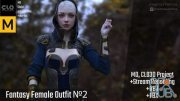 ArtStation – Marvelous Designer,Clo3d project+ STREAM RECORDING 5x SPEED. Female fantasy outfit №2