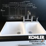 Purist faucet and sink Executive Chef Kohler