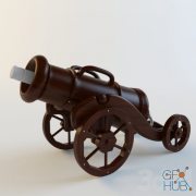 Souvenir wooden cannon