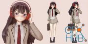 Anime School Girl - Blender 3.0 Full Process videos & 3D model