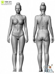 3D Scan Store – Shaded Female 05 pose 09