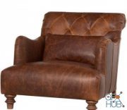 Acacia British Leather Large Accent Chair