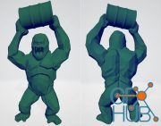 Wild Kong with barrel – 3D Print