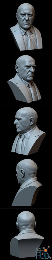 Hank Schrader Bust from Breaking Bad – 3D Print
