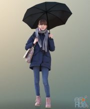 Lisa girl with umbrella (3d-scan)