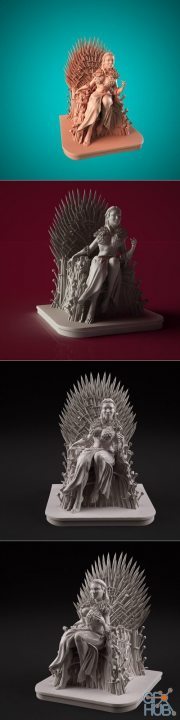 Sansa on the throne – 3D Print