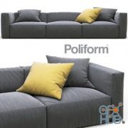 Modern sofa Shangai by Poliform