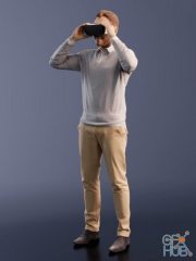 Simon man with VR helmet (3d-scan)