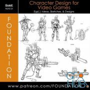 Gumroad – Foundation Patreon – Character Design for Video Games: Part 1 Ideas, Sketches, & Designs – with Norris Lin