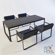 Table and chair Banco Flat by Mario Ruiz