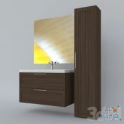 Bathroom furniture GODMORGON and mirror