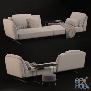 Evergreen furniture set by Flexform