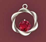 Pendant with ruby by Nudora