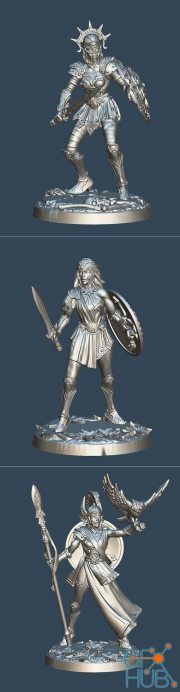 Daughter - Persephone, Hera, Athena Champion – 3D Print