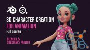 3D Character Creation for animation in Blender & Substance Painter
