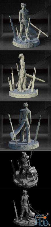 Cloud Strife 1-8 – 3D Print