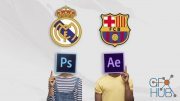 Logo Animation "FC Barcelona Vs Real madrid" - After effects