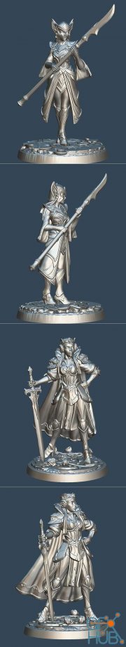 Queens Guard and Queen in Armor – 3D Print