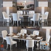 Visionnaire Versailles table, Sevigne chair