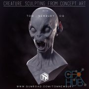 Gumroad – Creature Sculpting in Zbrush from Concept Art by Tom Newbury