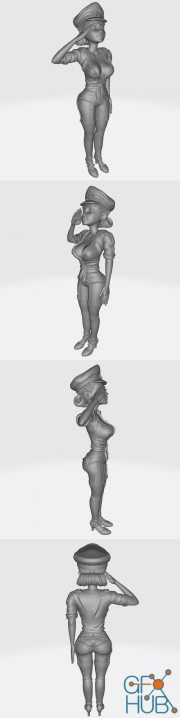 Army Girl – 3D Print